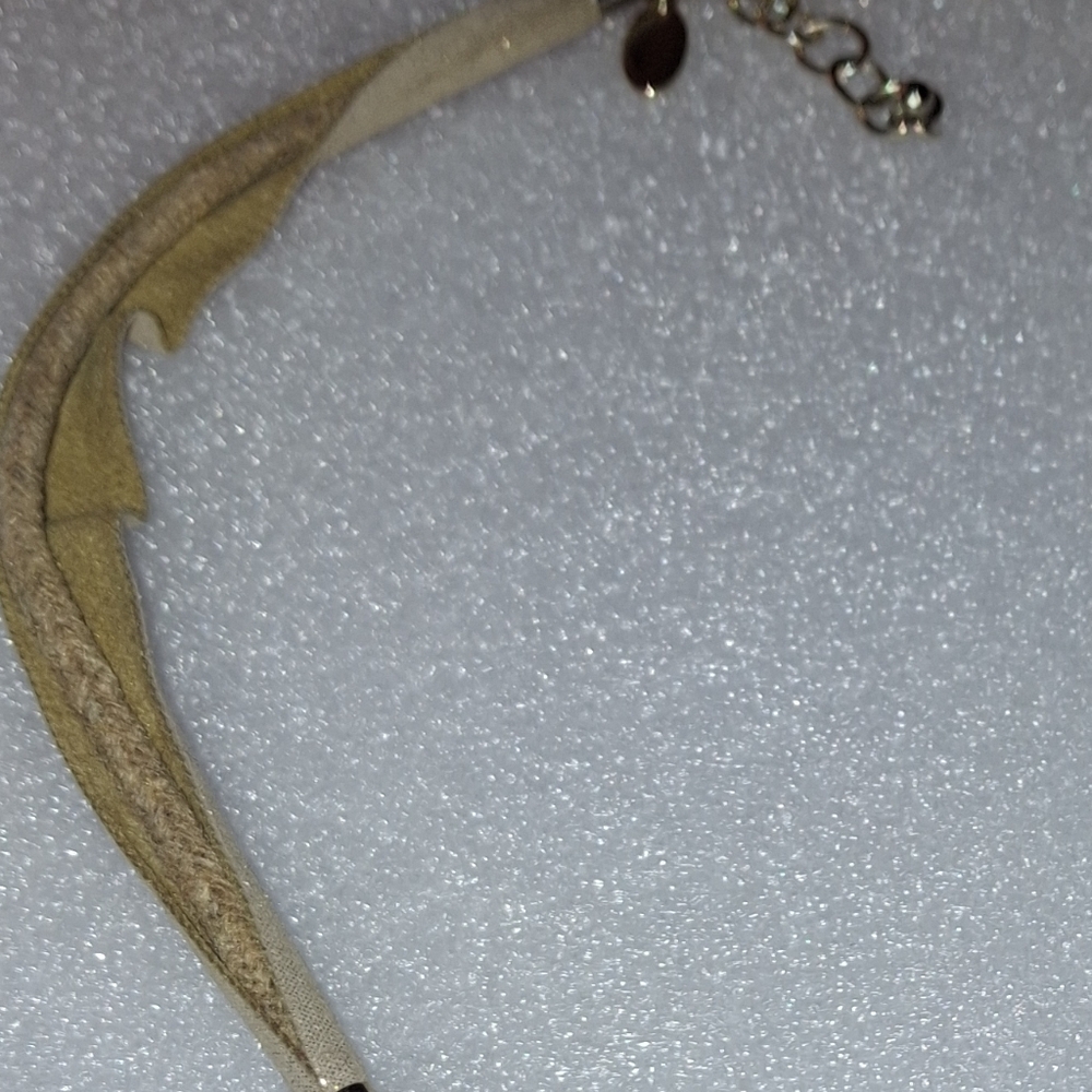 Ann Taylor Statement Rustic Unique Necklace Adjustable-note Flaw - Picture 12 of 13
